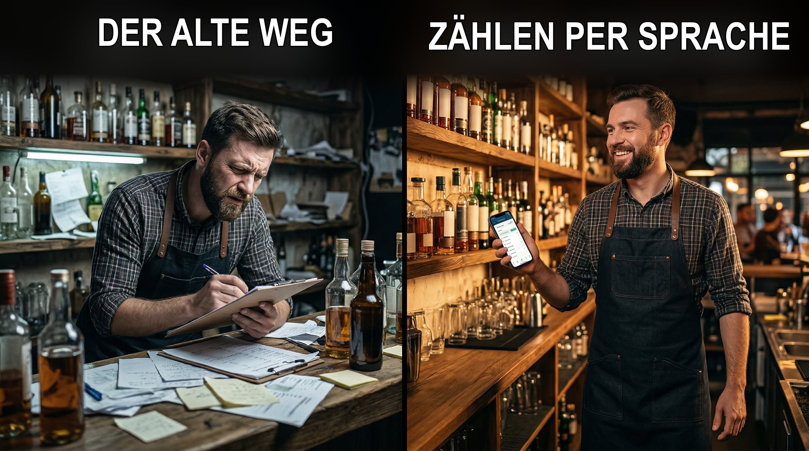 Die Inventur von früher mit Klemmbrettern im Vergleich zur modernen Inventur per Sprache