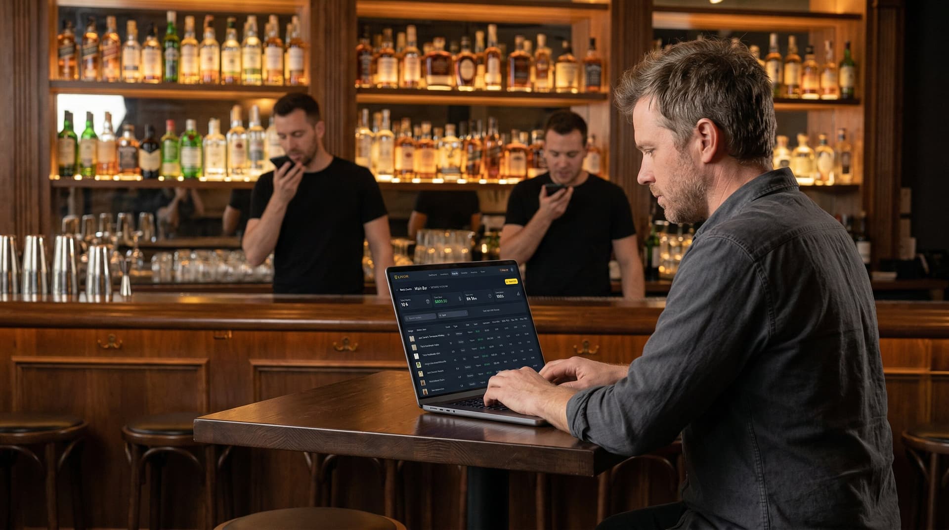 Lixor web dashboard showing live count results and manager review